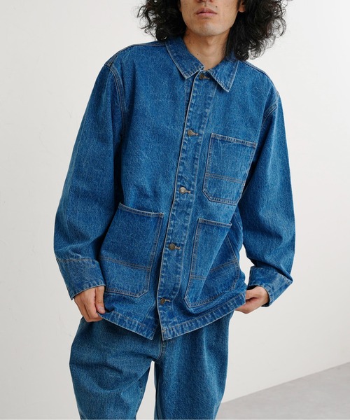 CPCM(シーピーシーエム)の「デニムカバーオール(デニムジャケット・メンズ・ネイビー/サックスブルー・MEDIUM/LARGE)」の18枚目の写真
