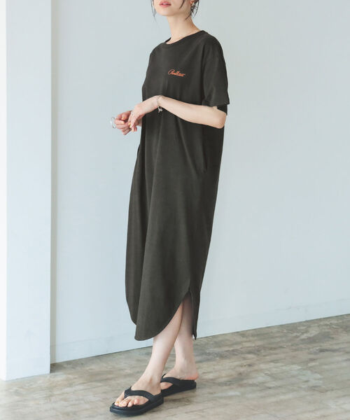 B:MING by BEAMS(ビーミングバイビームス)の「PENDLTON × B:MING by BEAMS / 別注 プリント ワンピース 22SS(ワンピース・レディース・チャコールグレー/ベージュ/グレイッシュベージュ・ONE SIZE)」の7枚目の写真