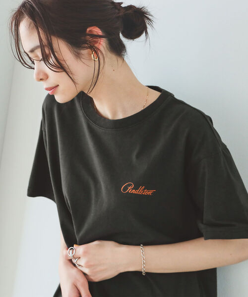 B:MING by BEAMS(ビーミングバイビームス)の「PENDLTON × B:MING by BEAMS / 別注 プリント ワンピース 22SS(ワンピース・レディース・チャコールグレー/ベージュ/グレイッシュベージュ・ONE SIZE)」の10枚目の写真
