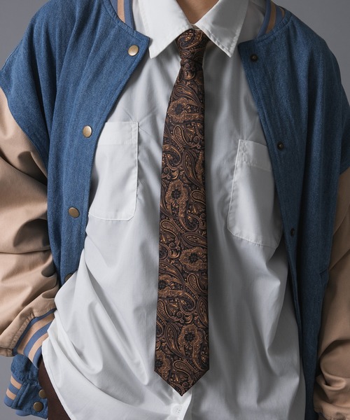 kutir(クティール)の「【新色追加】アソート柄ネクタイ(ネクタイ・レディース・ボルドー/ダークブラウン/イエロー/グリーン/パープル/ネイビー/グリーン系その他/ピンク・FREE)」の9枚目の写真