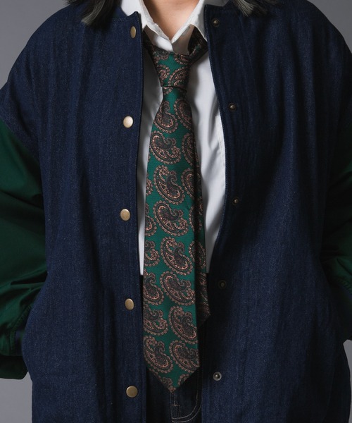 kutir(クティール)の「【新色追加】アソート柄ネクタイ(ネクタイ・レディース・ボルドー/ダークブラウン/イエロー/グリーン/パープル/ネイビー/グリーン系その他/ピンク・FREE)」の10枚目の写真