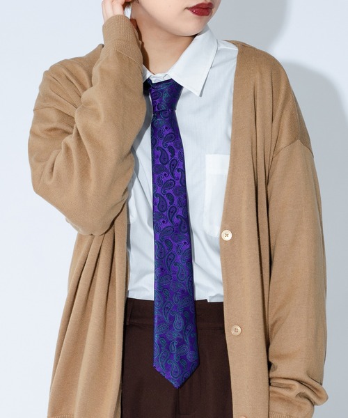 kutir(クティール)の「【新色追加】アソート柄ネクタイ(ネクタイ・レディース・ボルドー/ダークブラウン/イエロー/グリーン/パープル/ネイビー/グリーン系その他/ピンク・FREE)」の20枚目の写真