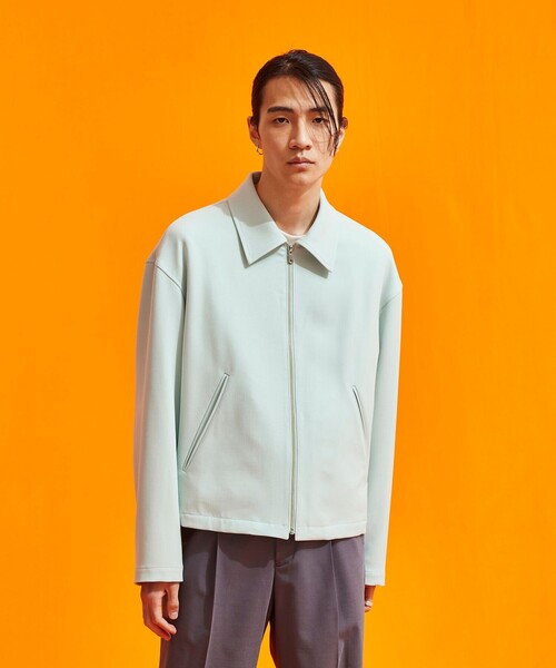 UNITED TOKYO（ユナイテッドトウキョウ）の「ダブルクロスジップアップブルゾン（ブルゾン・メンズ・グレー/ミント/ネイビー・1/2/3）」の5枚目の写真