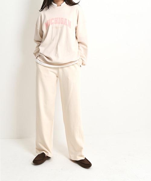 me+em select（ミームセレクト）の「MICHIGANプリントやわらかスウェット（Tシャツ/カットソー・レディース・ネイビー/グレー/クリーム・FREE）」の16枚目の写真