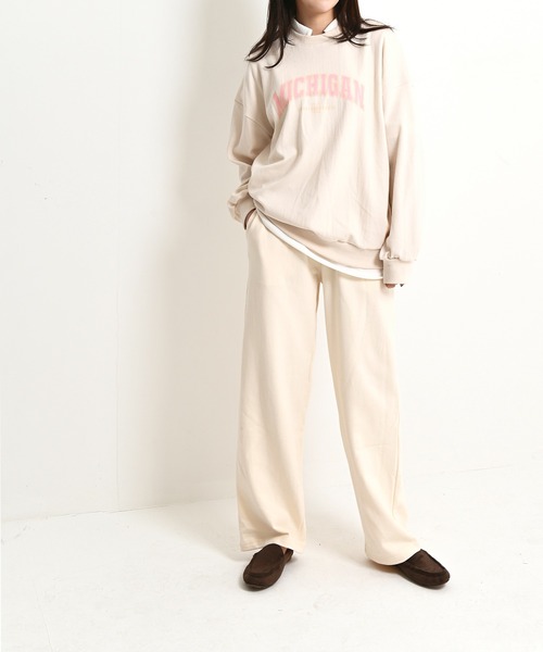 me+em select（ミームセレクト）の「MICHIGANプリントやわらかスウェット（Tシャツ/カットソー・レディース・ネイビー/グレー/クリーム・FREE）」の20枚目の写真