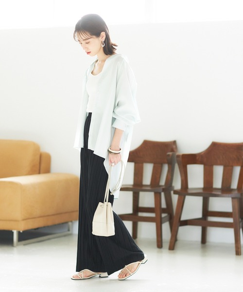 GeeRA(ジーラ)の「セルフカットランダムプリーツパンツ(その他パンツ・レディース・ブラック/グリーン/モカ/ストライプ・SMALL/MEDIUM/LARGE/X-LARGE/XX-LARGE)」の16枚目の写真