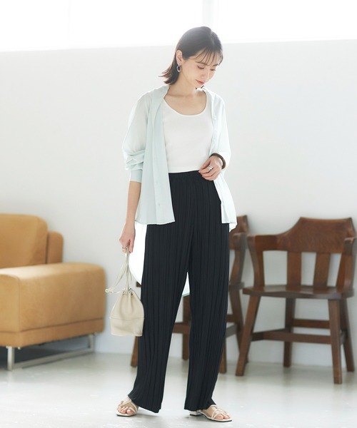 GeeRA(ジーラ)の「セルフカットランダムプリーツパンツ(その他パンツ・レディース・ブラック/グリーン/モカ/ストライプ・SMALL/MEDIUM/LARGE/X-LARGE/XX-LARGE)」の18枚目の写真