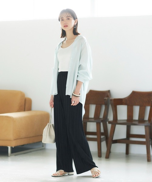 GeeRA(ジーラ)の「セルフカットランダムプリーツパンツ(その他パンツ・レディース・ブラック/グリーン/モカ/ストライプ・SMALL/MEDIUM/LARGE/X-LARGE/XX-LARGE)」の17枚目の写真