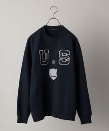 【WEB限定】SHIPS: ミリタリー×カレッジ ワッペン リラックスフィット スウェット