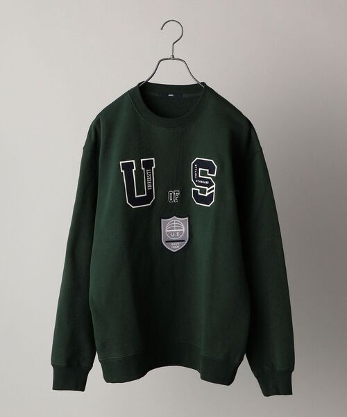 SHIPS（シップス）の「【WEB限定】SHIPS: ミリタリー×カレッジ ワッペン リラックスフィット スウェット（スウェット・メンズ・ネイビー/グレー/グリーン・SMALL/MEDIUM/LARGE）」の3枚目の写真