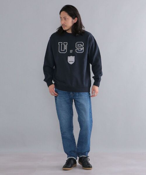 SHIPS（シップス）の「【WEB限定】SHIPS: ミリタリー×カレッジ ワッペン リラックスフィット スウェット（スウェット・メンズ・ネイビー/グレー/グリーン・SMALL/MEDIUM/LARGE）」の8枚目の写真