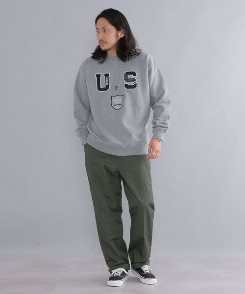 SHIPS（シップス）の「【WEB限定】SHIPS: ミリタリー×カレッジ ワッペン リラックスフィット スウェット（スウェット・メンズ・ネイビー/グレー/グリーン・SMALL/MEDIUM/LARGE）」の9枚目の写真