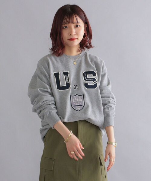 SHIPS（シップス）の「【WEB限定】SHIPS: ミリタリー×カレッジ ワッペン リラックスフィット スウェット（スウェット・メンズ・ネイビー/グレー/グリーン・SMALL/MEDIUM/LARGE）」の18枚目の写真