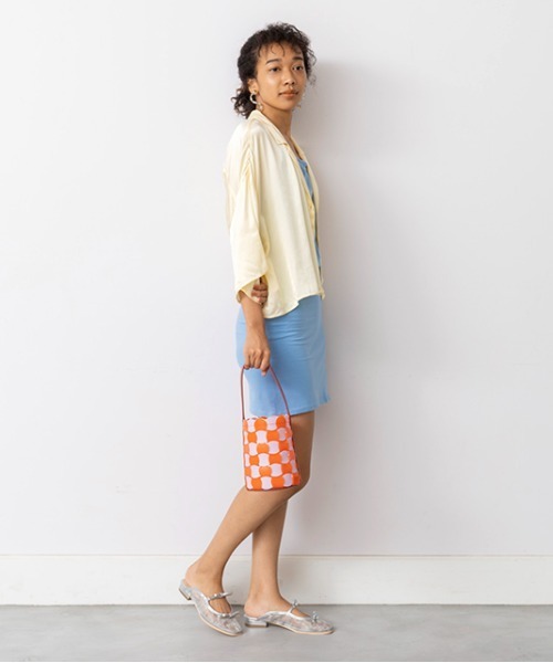 Casselini(キャセリーニ)の「Casselini(キャセリーニ)PVCチェックバッグ(ハンドバッグ・レディース・ブラック/オレンジ/ブルー・FREE)」の15枚目の写真