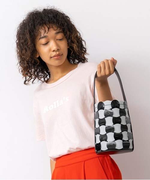 Casselini(キャセリーニ)の「Casselini(キャセリーニ)PVCチェックバッグ(ハンドバッグ・レディース・ブラック/オレンジ/ブルー・FREE)」の13枚目の写真