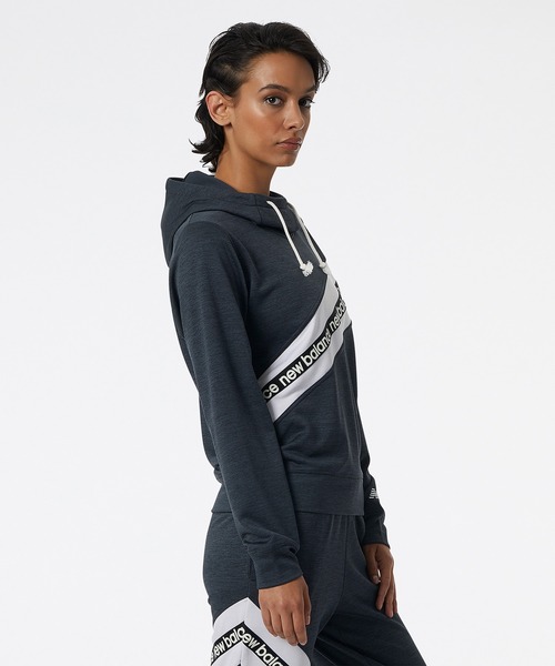 NEW BALANCE（ニューバランス）の「Relentless テリーレイヤー（パーカー・レディース・ホワイト/ブラック・X-LARGE/LARGE/MEDIUM/SMALL）」の9枚目の写真