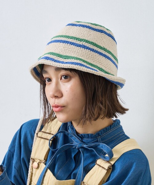 FREAK'S STORE（フリークスストア）の「cie/シー 別注crochet line HAT/別注クロシェラインハット（ハット・レディース・グリーン・ONE SIZE）」の7枚目の写真