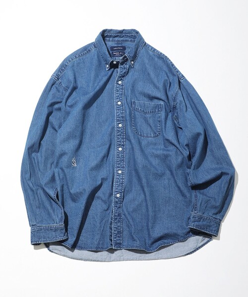 NAUTICA（ノーティカ）の「NAUTICA/ノーティカ Regular Denim BD Shirt（シャツ/ブラウス・メンズ・ネイビー・MEDIUM/XX-LARGE/X-LARGE/LARGE）」の4枚目の写真