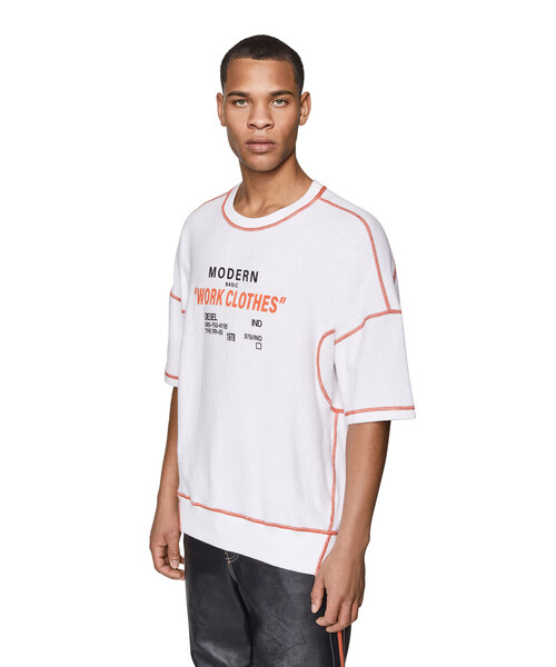 DIESEL（ディーゼル）の「メンズ スウェット 半そで パイル（スウェット・メンズ・ホワイト/ブラック・SMALL/LARGE/XX-LARGE/MEDIUM/X-LARGE/X-SMALL）」の19枚目の写真