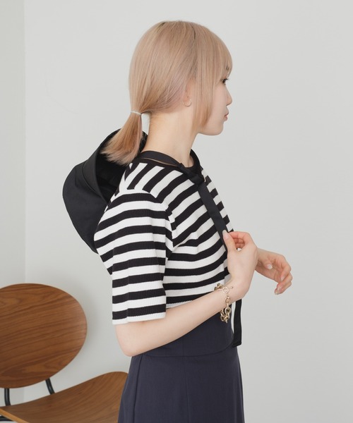 Kastane(カスタネ)の「JAW BELT HAT(ハット・レディース・アイボリー/ブラック・FREE)」の3枚目の写真