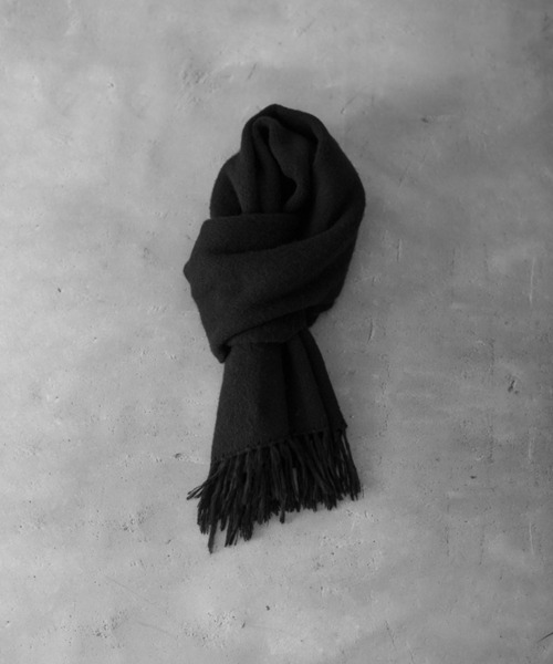 RUUBON（ルーボン）の「【RUUBON】raschel weave soft muffler / ラッセルウェーブ ソフトマフラー（マフラー・メンズ・ブラウン/ブラック/ナチュラル/ダークブラウン/ダークブラック/ベージュ・FREE）」の2枚目の写真