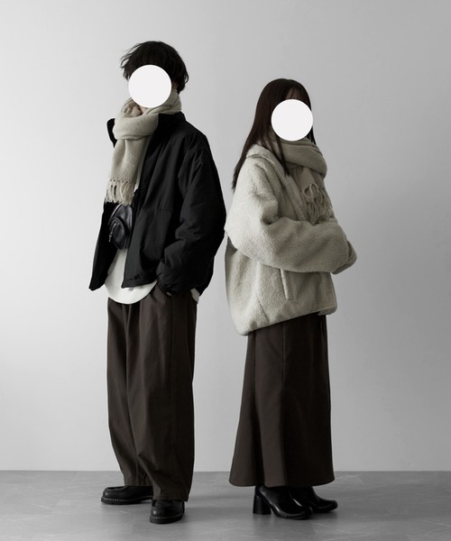 RUUBON（ルーボン）の「【RUUBON】raschel weave soft muffler / ラッセルウェーブ ソフトマフラー（マフラー・メンズ・ブラウン/ブラック/ナチュラル/ダークブラウン/ダークブラック/ベージュ・FREE）」の13枚目の写真