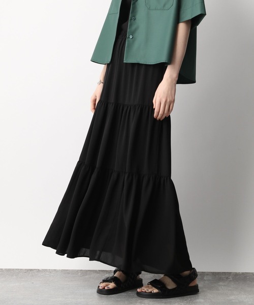 A part by（アパートバイ）の「ムジガラティアードスカート 276088