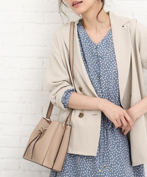 Cutie Blonde（キューティーブロンド）の「◆【S-L】ダブルブレストジャケット（テーラードジャケット・レディース・ベージュ/ライトグリーン・01/02/03）」の2枚目の写真