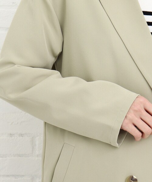 Cutie Blonde（キューティーブロンド）の「◆【S-L】ダブルブレストジャケット（テーラードジャケット・レディース・ベージュ/ライトグリーン・01/02/03）」の7枚目の写真