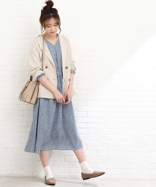 Cutie Blonde（キューティーブロンド）の「◆【S-L】ダブルブレストジャケット（テーラードジャケット・レディース・ベージュ/ライトグリーン・01/02/03）」の13枚目の写真