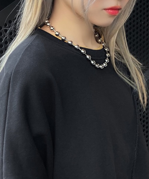 Figments（フィグメンツ）の「メタルパールネックレス（ネックレス・レディース・シルバー・FREE）」の7枚目の写真