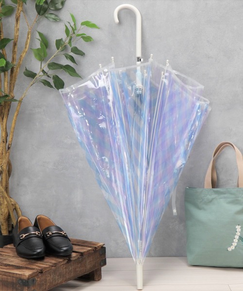 studio CLIP（スタディオクリップ）の「ジャンボビニール傘（長傘・レディース・ブルー/グリーン/ブラウン・FREE）」の3枚目の写真