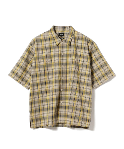 BEAMS(ビームス)の「BEAMS / T/Cツイル ワーク チェックイージーシャツ(シャツ/ブラウス・メンズ・ベージュ/グリーン・SMALL/MEDIUM/LARGE/X-LARGE)」の13枚目の写真