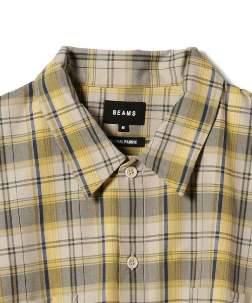 BEAMS(ビームス)の「BEAMS / T/Cツイル ワーク チェックイージーシャツ(シャツ/ブラウス・メンズ・ベージュ/グリーン・SMALL/MEDIUM/LARGE/X-LARGE)」の14枚目の写真