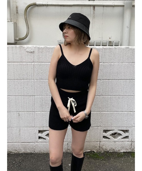 ENVYM（アンビー）の「リブニットキャミソール（キャミソール・レディース・グレー/ブラック/ベージュ・FREE）」の10枚目の写真