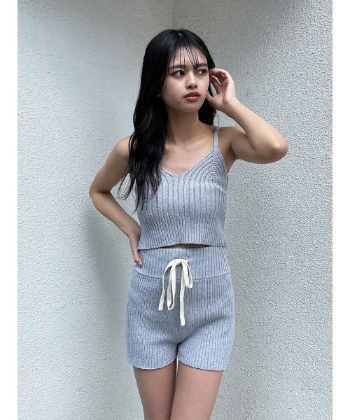 ENVYM（アンビー）の「リブニットキャミソール（キャミソール・レディース・グレー/ブラック/ベージュ・FREE）」の13枚目の写真