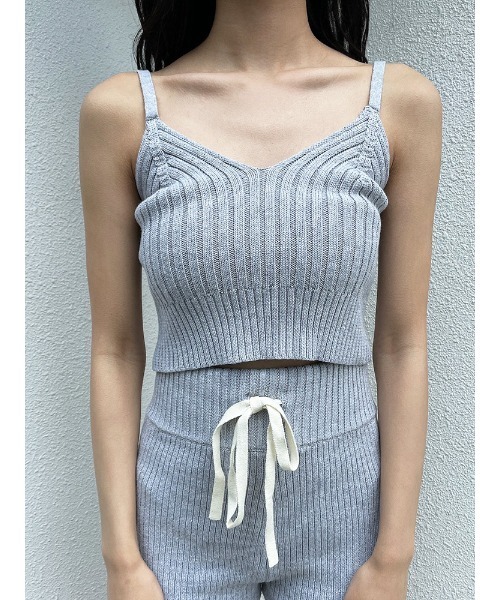 ENVYM（アンビー）の「リブニットキャミソール（キャミソール・レディース・グレー/ブラック/ベージュ・FREE）」の15枚目の写真