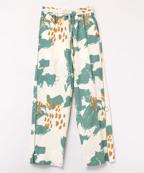 RNA（アールエヌエー）の「R3965 アブストラクトペイントイージーパンツ（その他パンツ・レディース・クリーム/サーモンピンク/ブラウン×イエロー・MEDIUM）」の14枚目の写真