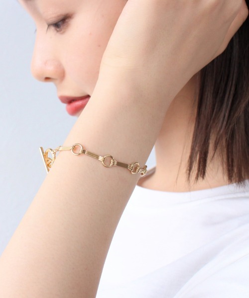 Three Four Time（ｽﾘｰﾌｫｰﾀｲﾑ）の「スティックチェーンブレスレット（ブレスレット・レディース・シルバー/ゴールド・FREE）」の3枚目の写真