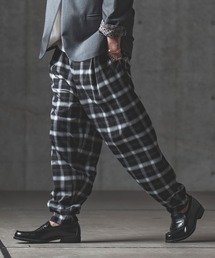 mp10066-Plaid pattern balloon silhouette pants パンツ