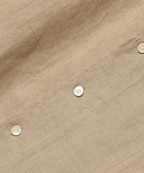BRILLA per il gusto（ブリッラペルイルグースト）の「Brilla per il gusto / リネン ソリッド オープンカラー シャツ（シャツ/ブラウス・メンズ・ホワイト/ブラウン/ベージュ/ネイビー・MEDIUM/X-SMALL/SMALL/LARGE）」の9枚目の写真