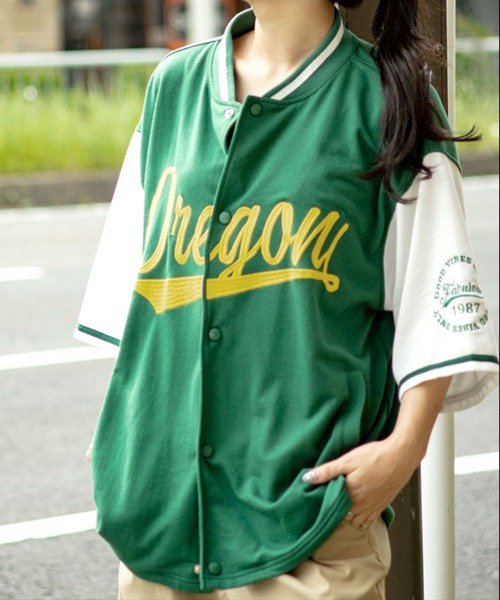 SITRY（シトリー）の「Oversize half sleeve Stadium Jacket