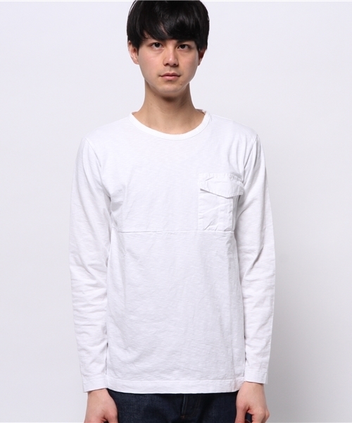 OUTLET（アウトレット）の「【WHO'S WHO gallery】GGルーズポケットTEE（Tシャツ/カットソー・メンズ・チャコールグレー/ホワイト・FREE）」の3枚目の写真