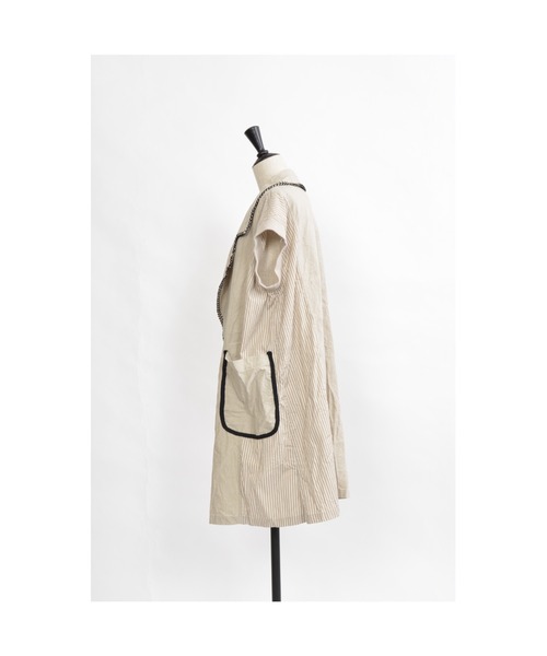 gomme（ゴム）の「フレンチリネン　ノースリーブジャケット（その他アウター・レディース・キナリ/ブラック・MEDIUM）」の19枚目の写真