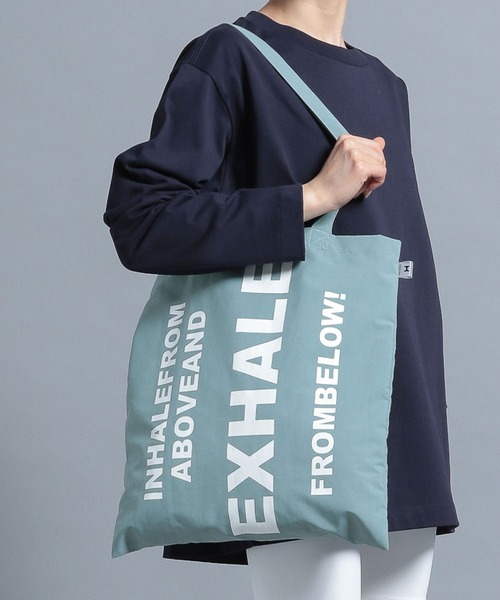 HEREIAM(ヘレイアム)の「【HEREIAM】EXHALEトートバッグ(エコバッグ/サブバッグ・レディース・ライトブルー/ブラック/オレンジ/その他9・FREE)」の3枚目の写真