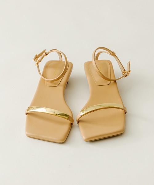 mystic（ミスティック）の「[otonamystic] ゴールドプレートサンダル（サンダル・レディース・ブラウン/ベージュ/グリーン・36/37/38）」の6枚目の写真