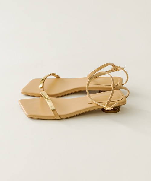 mystic（ミスティック）の「[otonamystic] ゴールドプレートサンダル（サンダル・レディース・ブラウン/ベージュ/グリーン・36/37/38）」の7枚目の写真