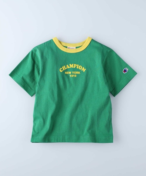 Champion（チャンピオン）の「【Champion】リンガーＴシャツ（Tシャツ/カットソー・キッズ・ホワイト/ブルー/グリーン・120/140/130/105）」の5枚目の写真