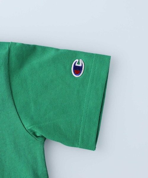 Champion（チャンピオン）の「【Champion】リンガーＴシャツ（Tシャツ/カットソー・キッズ・ホワイト/ブルー/グリーン・120/140/130/105）」の8枚目の写真