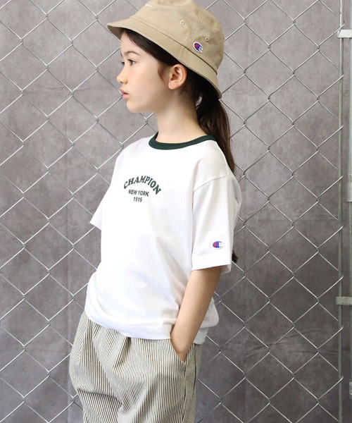 Champion（チャンピオン）の「【Champion】リンガーＴシャツ（Tシャツ/カットソー・キッズ・ホワイト/ブルー/グリーン・120/140/130/105）」の15枚目の写真